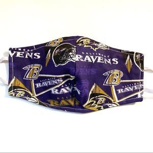 Baltimore Ravens face mask with nose wire